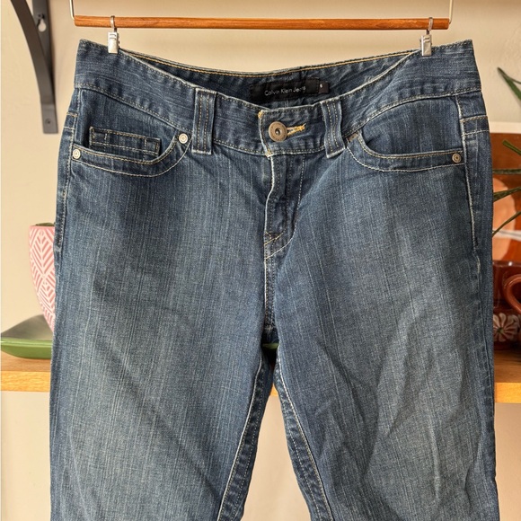 Calvin Klein Vintage 90s Y2K Low Rise Boocut Denim Jeans Size 6 - Picture 6 of 13